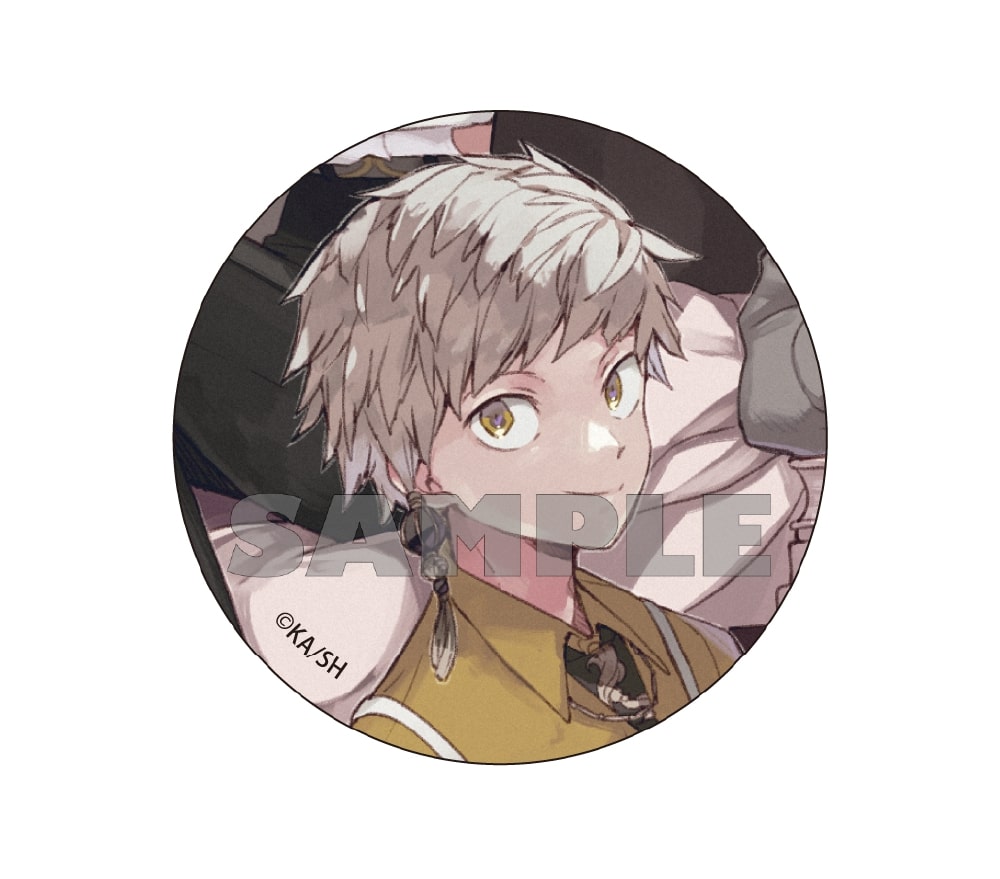 (Goods - Badge) Bungo Stray Dogs Sango Harukawa Illustration Tin Badge - Atushi Nakajima (Re-release)