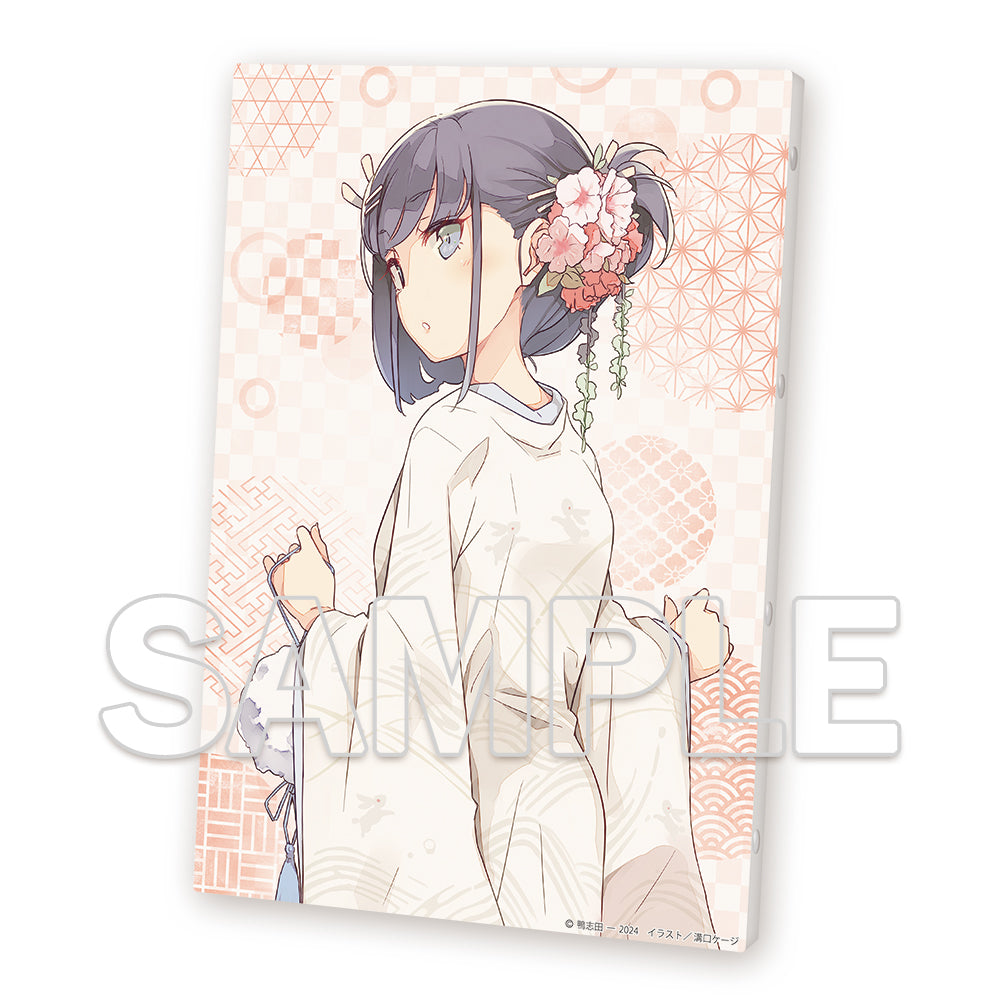 (Goods - Art Board) Dengenki Bunko Rascal Does Not Dream Series 10th Anniversary Canvas Art Panel - White Kimono Ver.