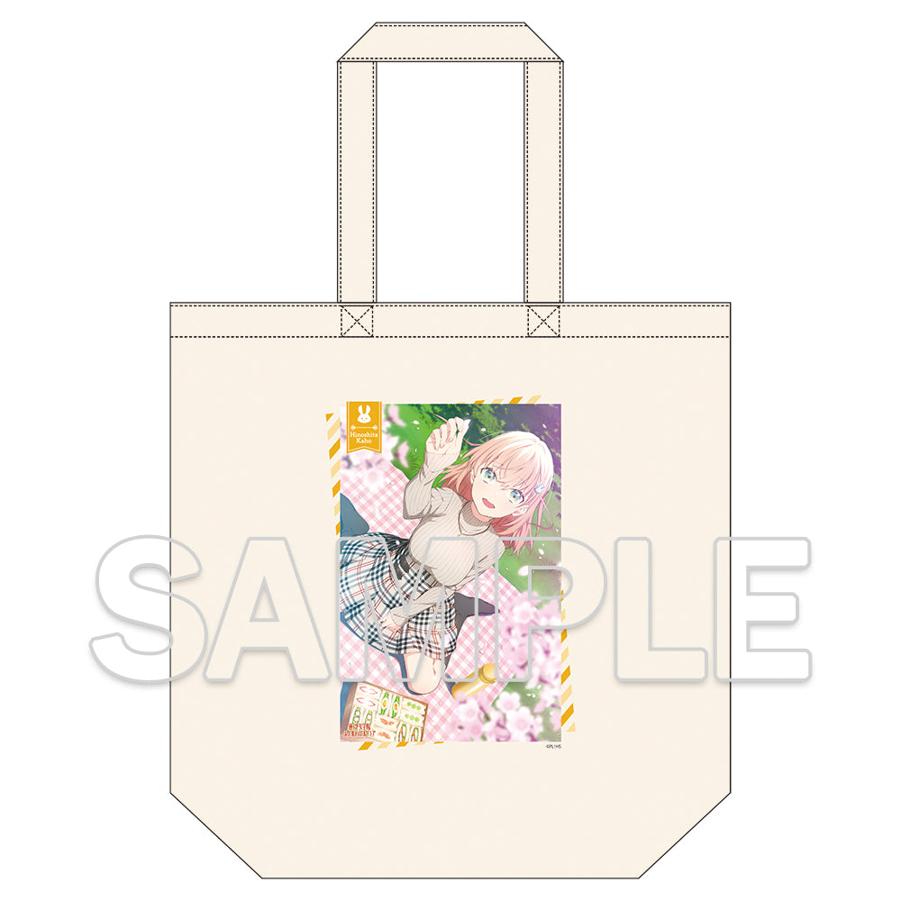 (Goods - Bag) Love Live! Hasunosora Jogakuin School Idol Club Outing Tote Bag & Acrylic Card Keychain Kaho Hinoshita