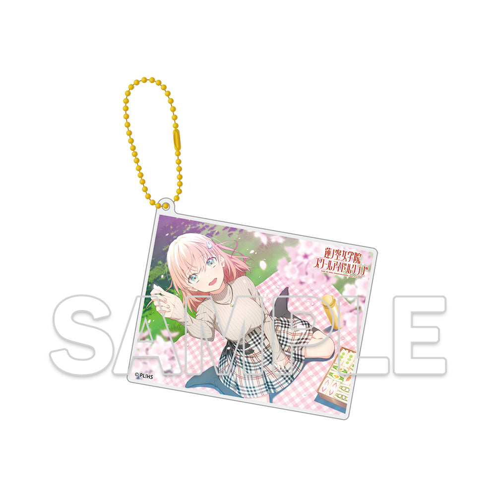 (Goods - Bag) Love Live! Hasunosora Jogakuin School Idol Club Outing Tote Bag & Acrylic Card Keychain Kaho Hinoshita