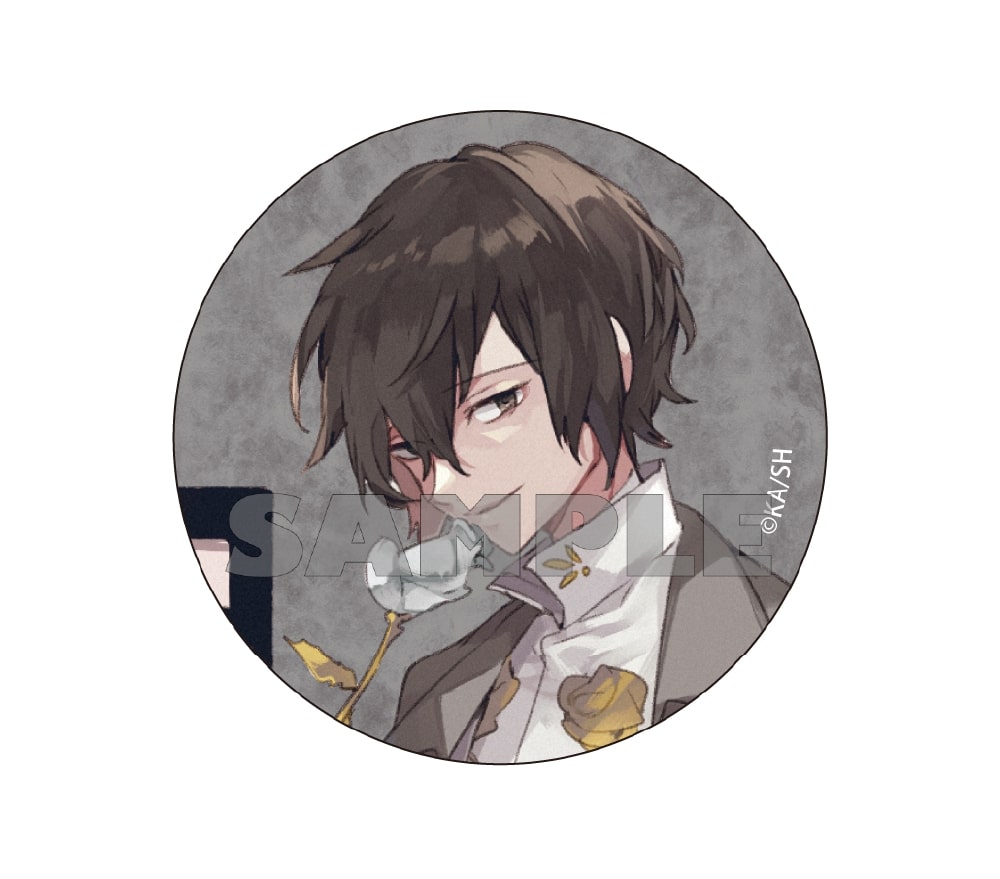 (Goods - Badge) Bungo Stray Dogs Sango Harukawa Illustration Tin Badge - Osamu Dazai (Re-release)