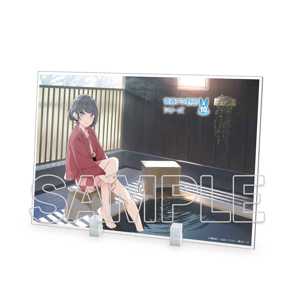 (Goods - Ornament) Dengenki Bunko Rascal Does Not Dream Series 10th Anniversary Big Acrylic Plate - B