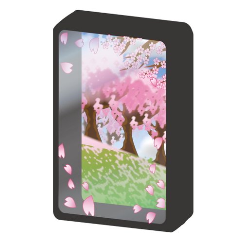 (Goods - Key Chain Cover) Character Frame 03 - Hanami Flower Viewing Party  (Cherry Blossom)