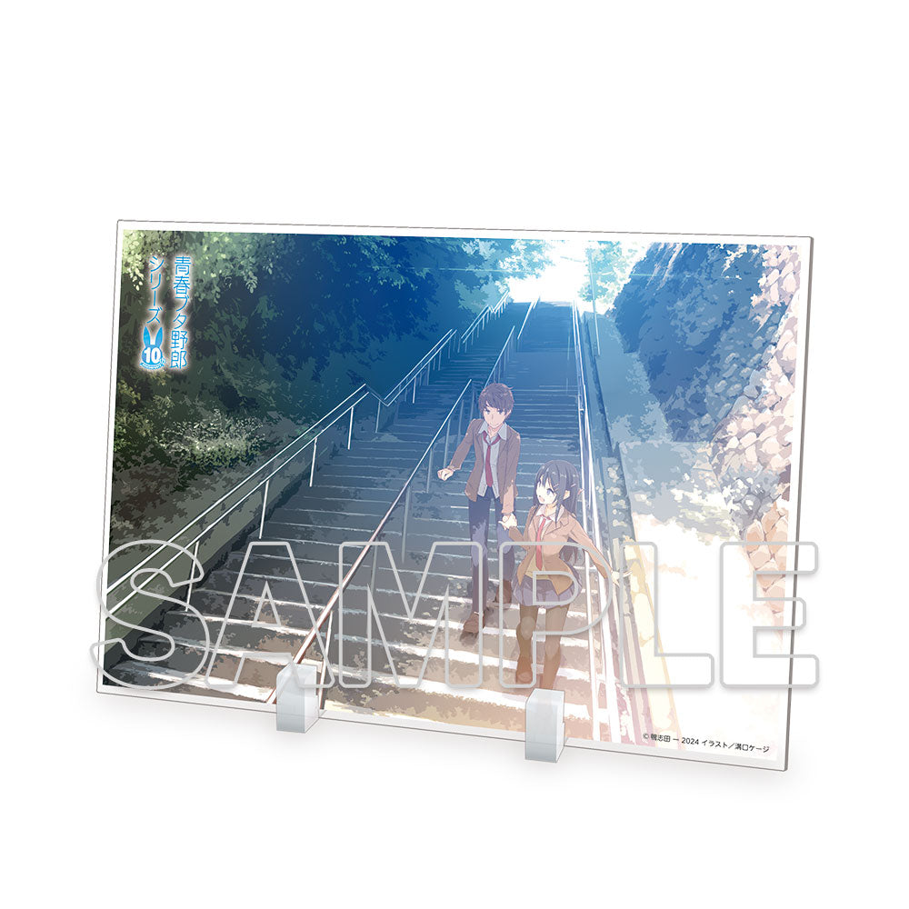 (Goods - Ornament) Dengenki Bunko Rascal Does Not Dream Series 10th Anniversary Big Acrylic Plate - C