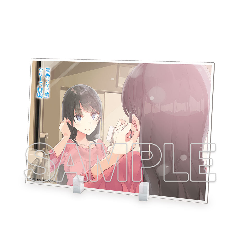 (Goods - Ornament) Dengenki Bunko Rascal Does Not Dream Series 10th Anniversary Big Acrylic Plate - D