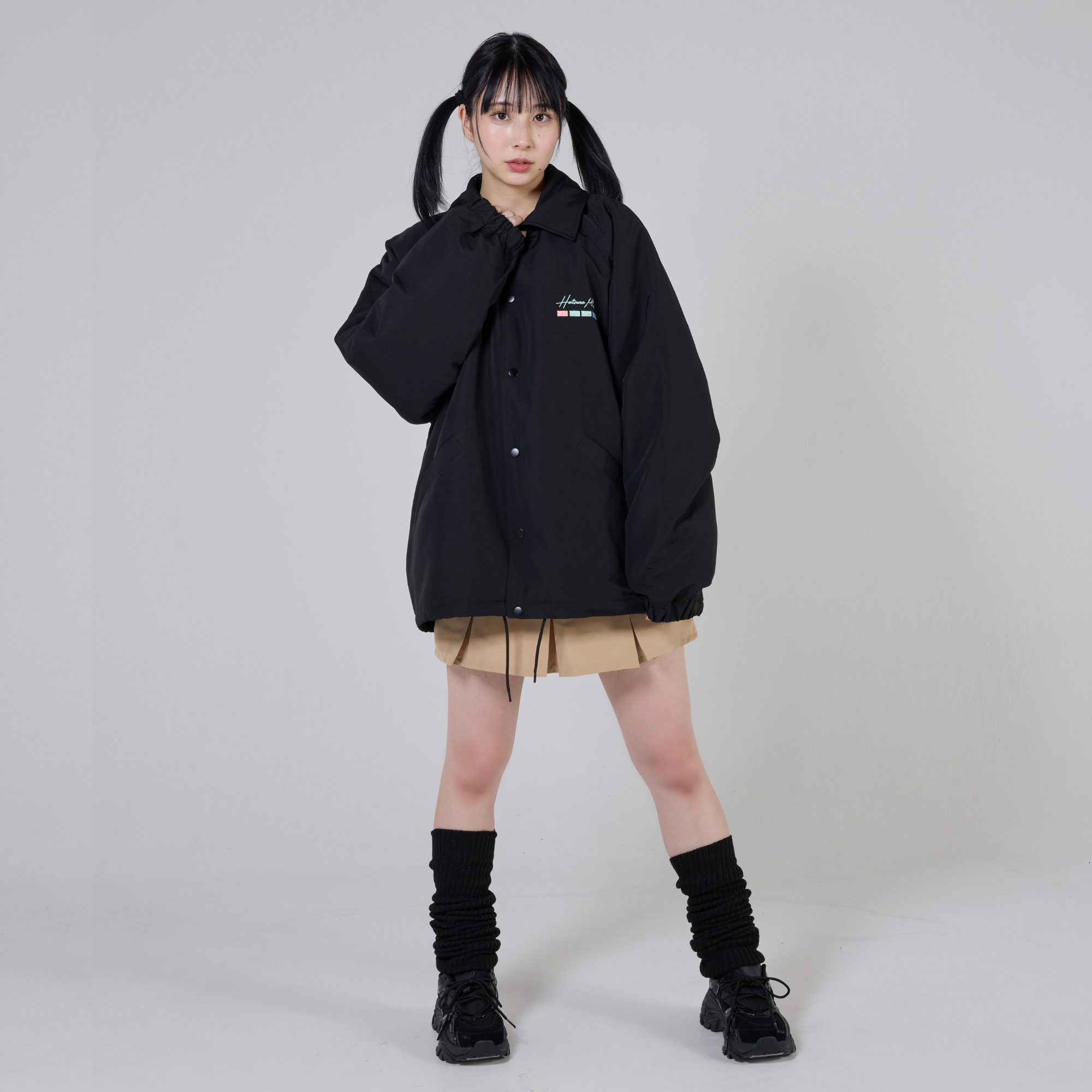 (Goods - Outerwear) Hatsune Miku Faux Fur Lined Coach Jacket