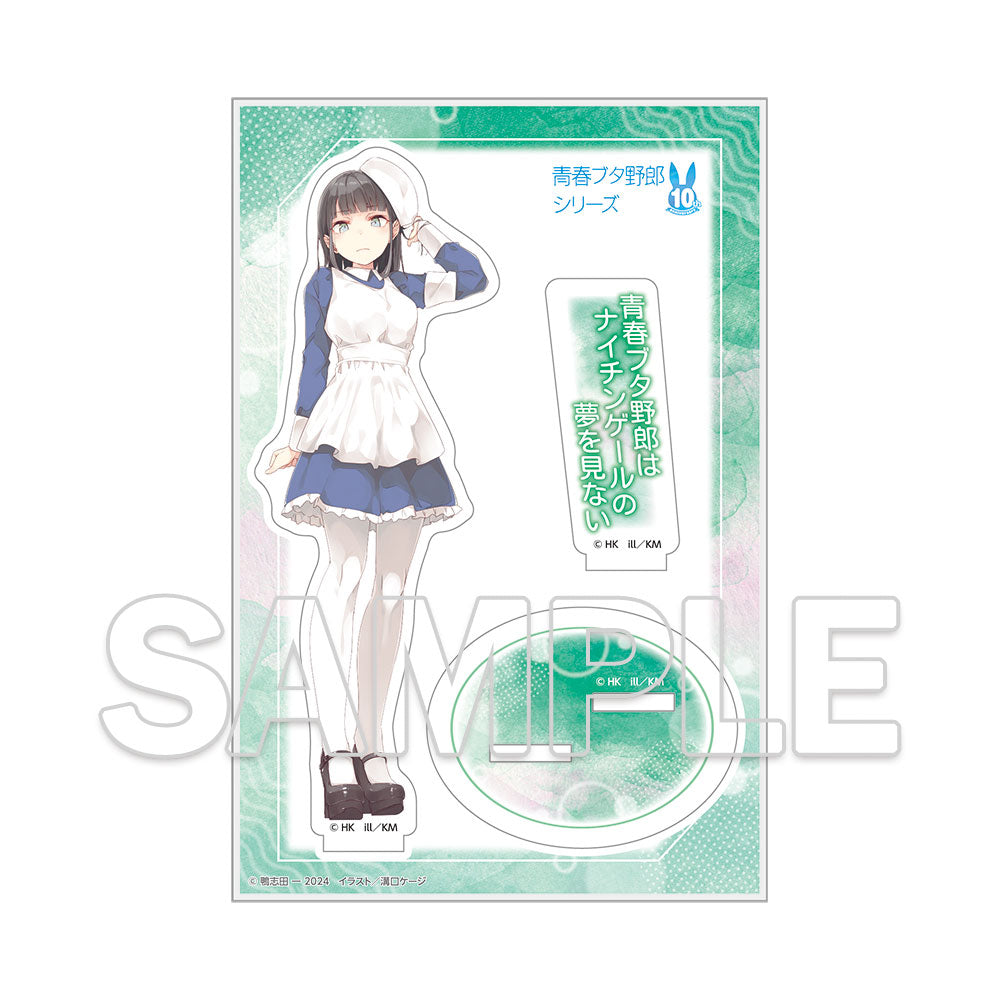 (Goods - Stand Pop) Dengenki Bunko Rascal Does Not Dream Series 10th Anniversary Acrylic Figure - Ikumi Akagi Cover Visual Ver.