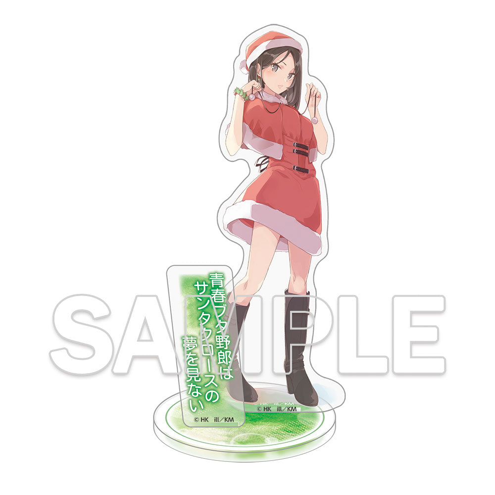 (Goods - Stand Pop) Dengenki Bunko Rascal Does Not Dream Series 10th Anniversary Acrylic Figure - Miniskirt Santa Cover Visual Ver.