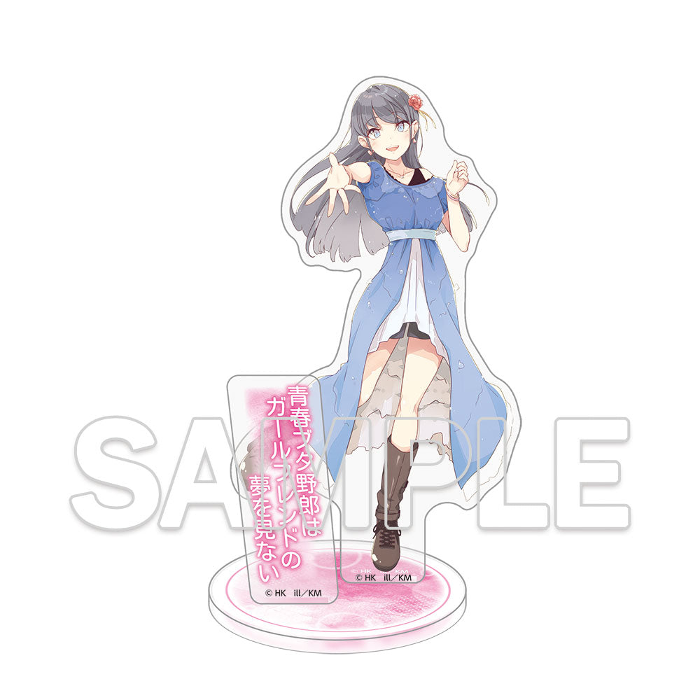 (Goods - Stand Pop) Dengenki Bunko Rascal Does Not Dream Series 10th Anniversary Acrylic Figure - Mai Sakurajima [2] Cover Visual Ver.