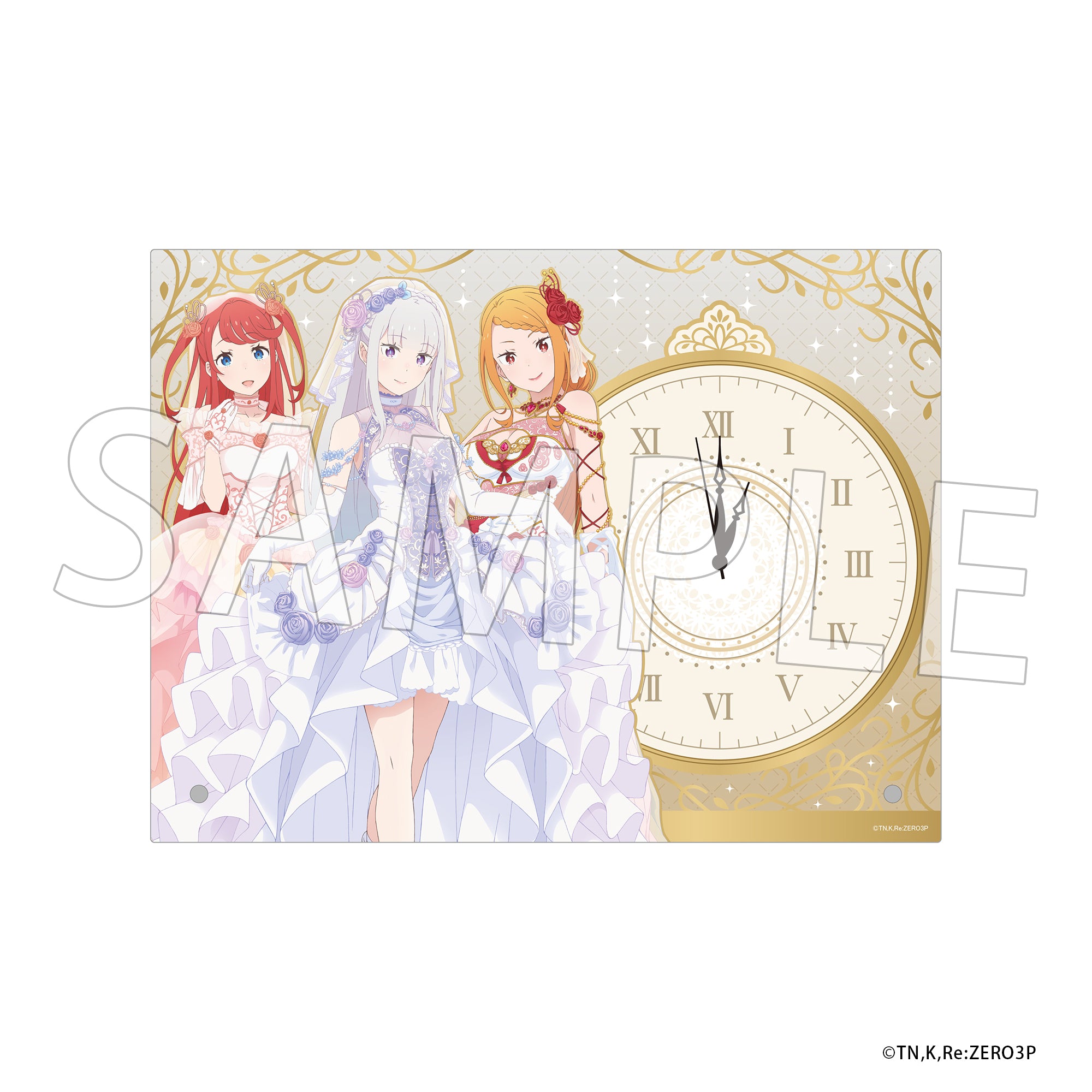 (Goods - Ornament) Re:ZERO - Starting Life in Another World Acrylic Clock Wedding ver.