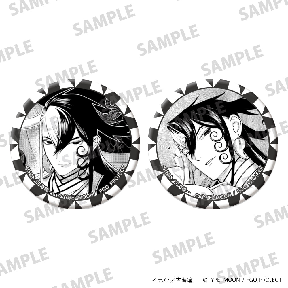 (Goods - Badge) Fate/Grand Order Curious Tales of Heroic Spirits ~Ashiya Doman~ Tin Badge Set Featuring Comic Designs (1)