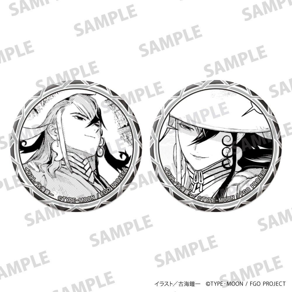 (Goods - Badge) Fate/Grand Order Curious Tales of Heroic Spirits ~Ashiya Doman~ Tin Badge Set Featuring Comic Designs (2)