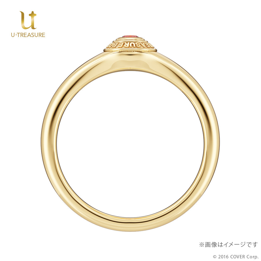 (Goods - Ring) hololive Houshou Marine I'm Your Treasure Box * You have found captain Marine in a treasure chest Motif Ring - K18 Yellow Gold {Bonus:Acrylic Stand+Message Card}