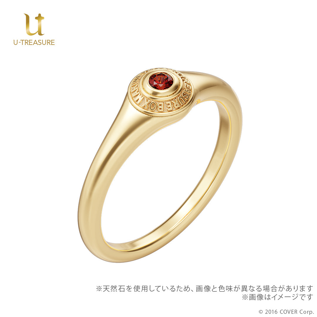 (Goods - Ring) hololive Houshou Marine I'm Your Treasure Box * You have found captain Marine in a treasure chest Motif Ring - K18 Yellow Gold {Bonus:Acrylic Stand+Message Card}