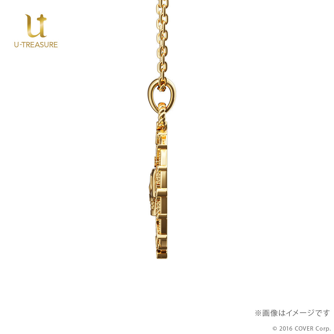 (Goods - Necklace) hololive Houshou Marine Coin Necklace Chain ver. - Silver (Yellow Gold Plated){Bonus:Art Card}