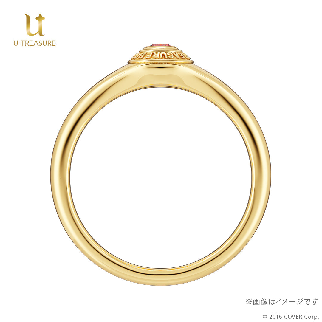 (Goods - Ring) hololive Houshou Marine I'm Your Treasure Box * You have found captain Marine in a treasure chest Motif Ring - Silver (Yellow Gold Plated){Bonus:Art Card}