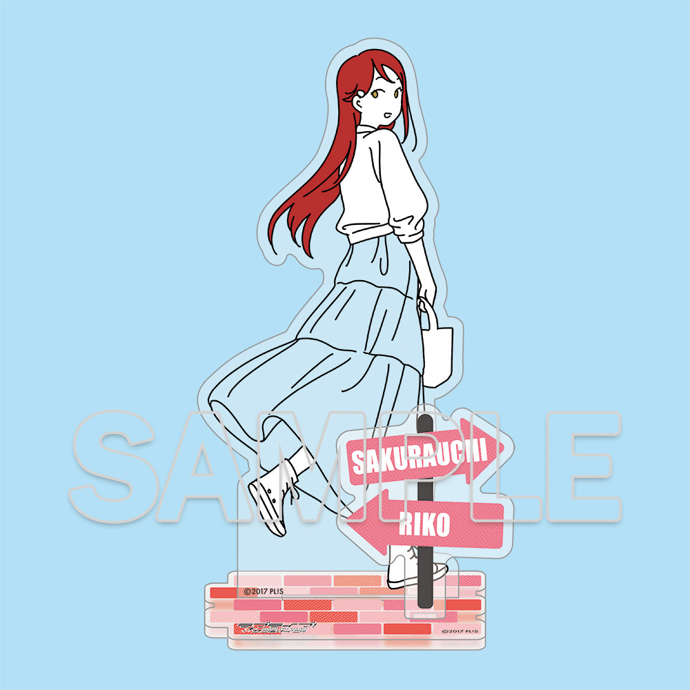 (Goods - Stand Pop) Love Live! Sunshine!! Wear the Seasons on Your Walks. Acrylic Figure Riko Sakurauchi