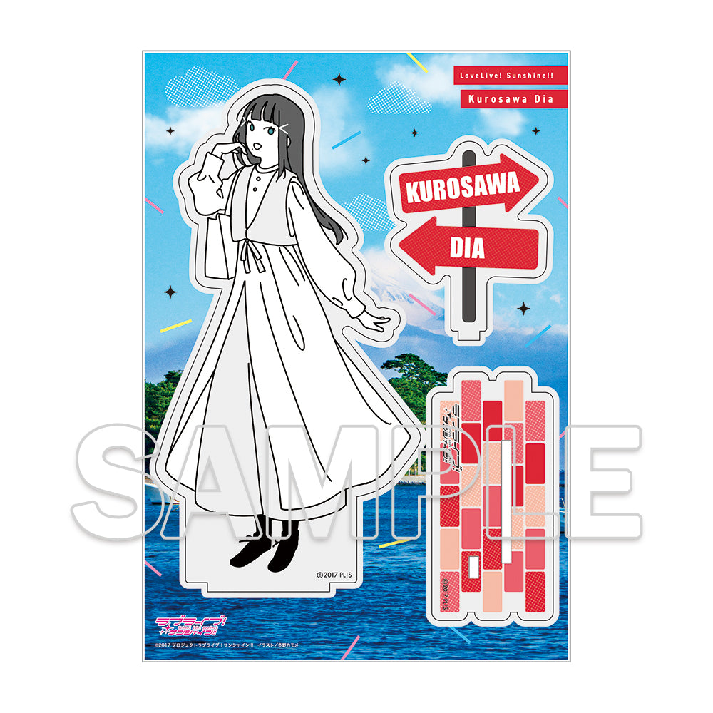 (Goods - Stand Pop) Love Live! Sunshine!! Wear the Seasons on Your Walks. Acrylic Figure Dia Kurosawa