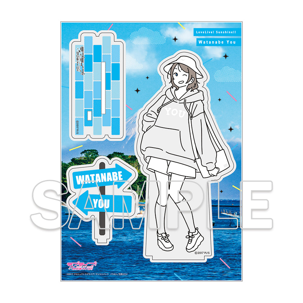 (Goods - Stand Pop) Love Live! Sunshine!! Wear the Seasons on Your Walks. Acrylic Figure You Watanabe