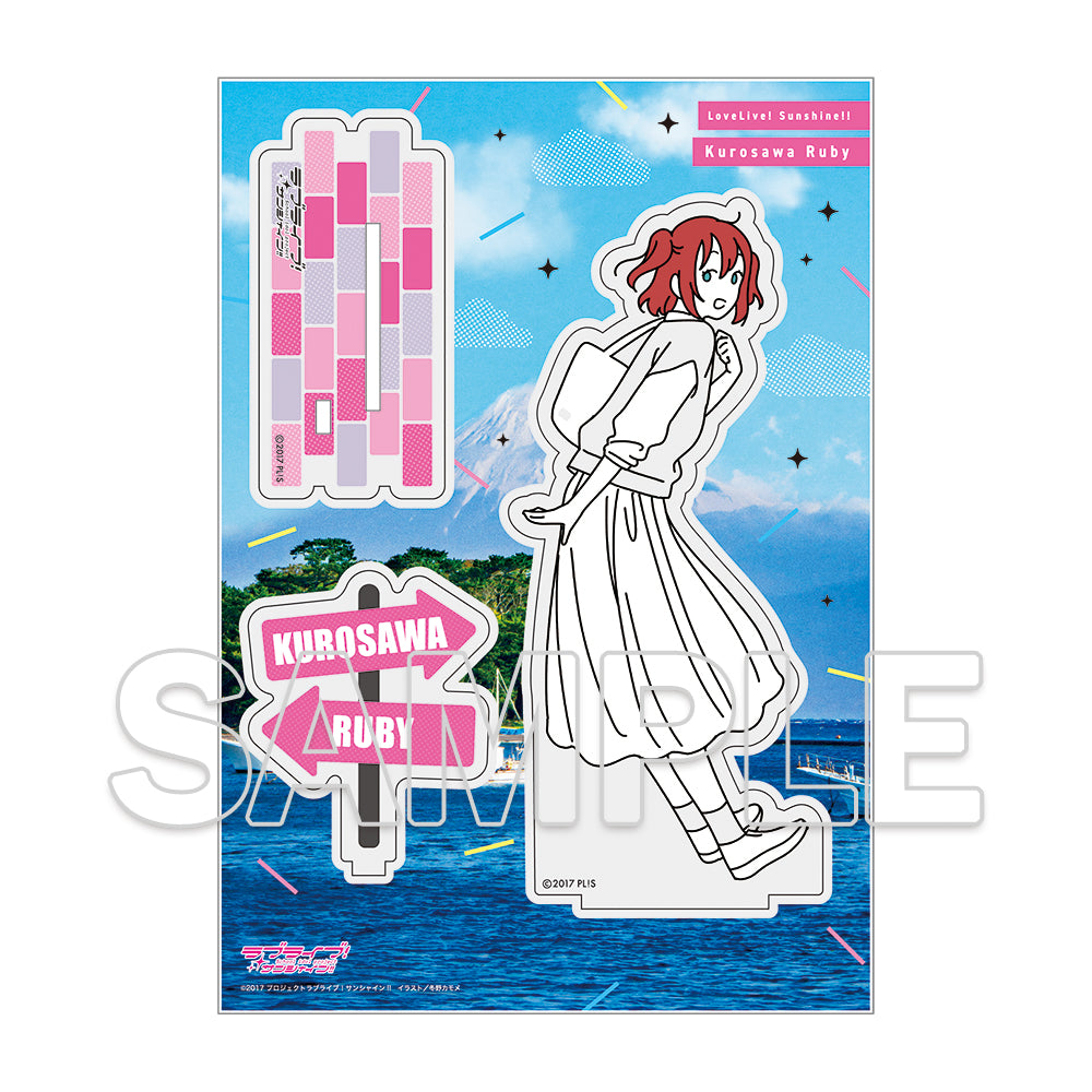 (Goods - Stand Pop) Love Live! Sunshine!! Wear the Seasons on Your Walks. Acrylic Figure Ruby Kurosawa