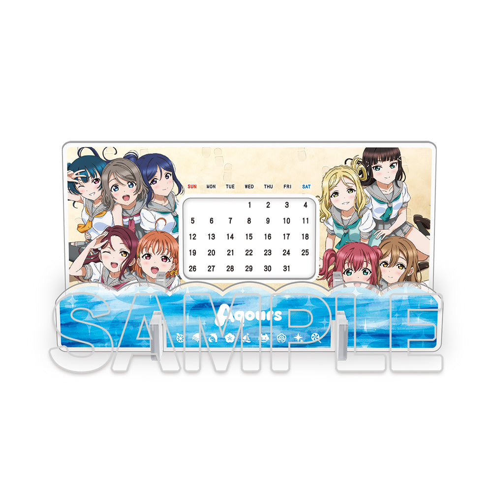 (Goods - Calendar) Love Live! Sunshine!! Acrylic Perpetual Calendar