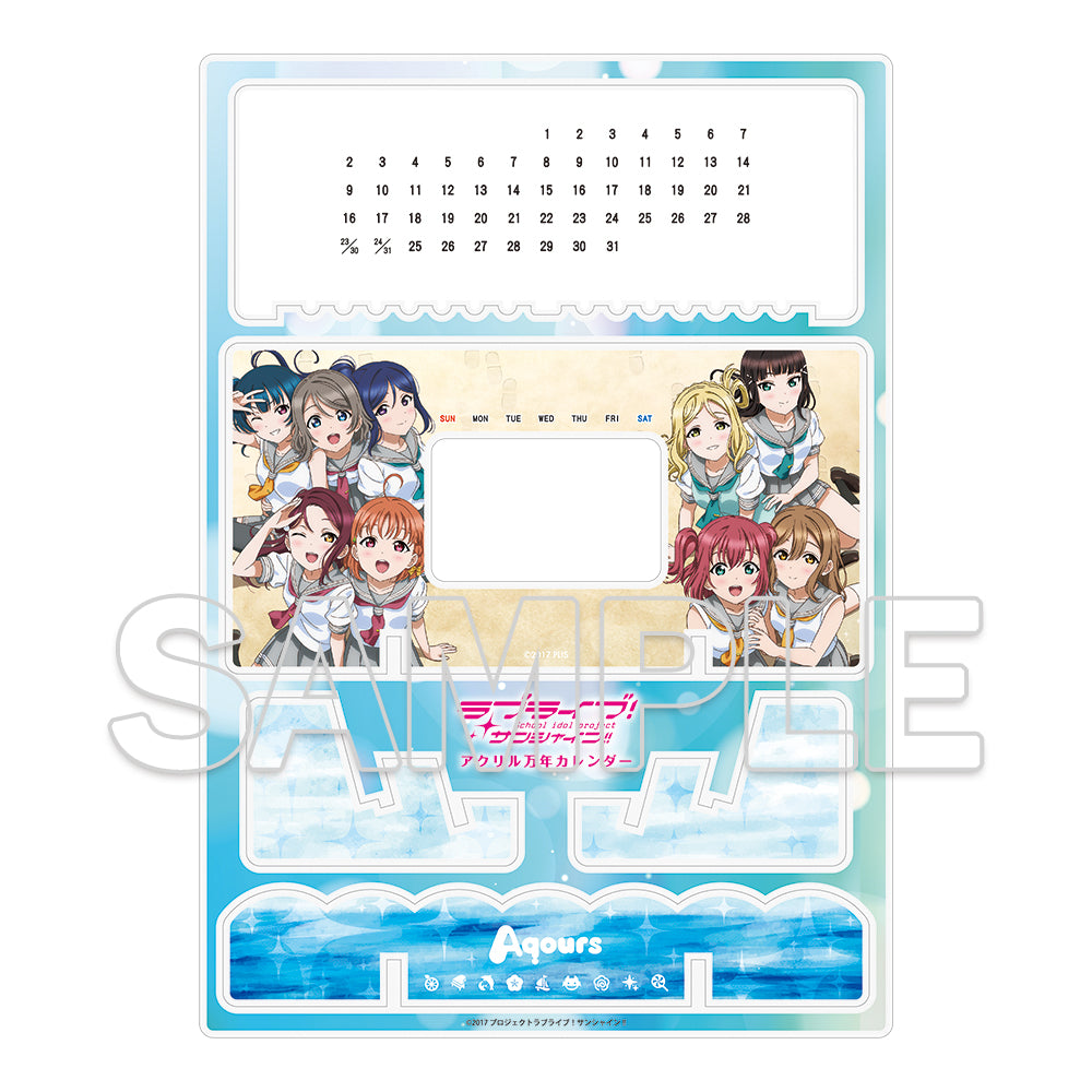 (Goods - Calendar) Love Live! Sunshine!! Acrylic Perpetual Calendar