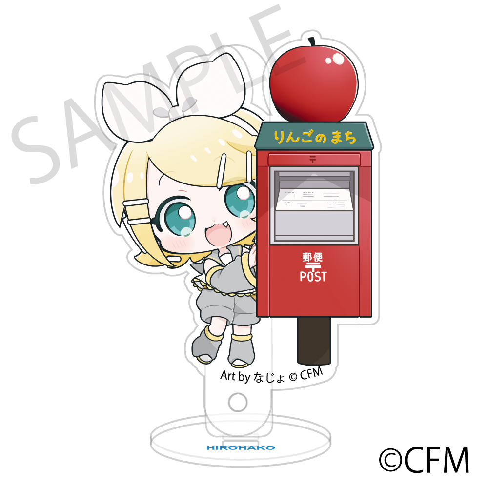 (Goods - Stand Pop) Snow Miku x Hirohako Acrylic Prop and Stand Hirosaki Kagamine Rin - Art by Nazyo