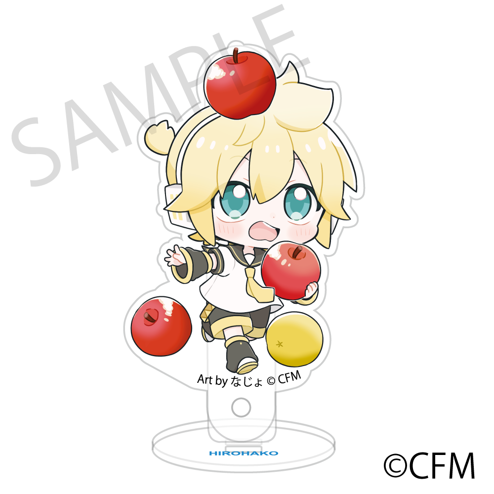 (Goods - Stand Pop) Snow Miku x Hirohako Acrylic Prop and Stand Hirosaki Kagamine Len - Art by Nazyo