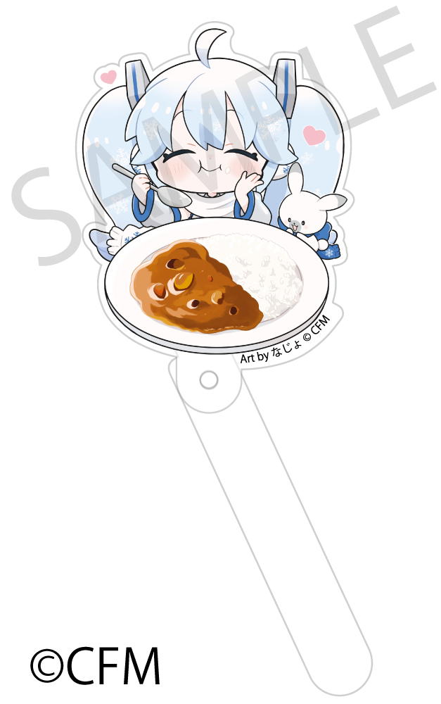 (Goods - Stand Pop) Snow Miku x Hirohako Acrylic Prop and Stand Hakodate Snow Miku - Art by Nazyo