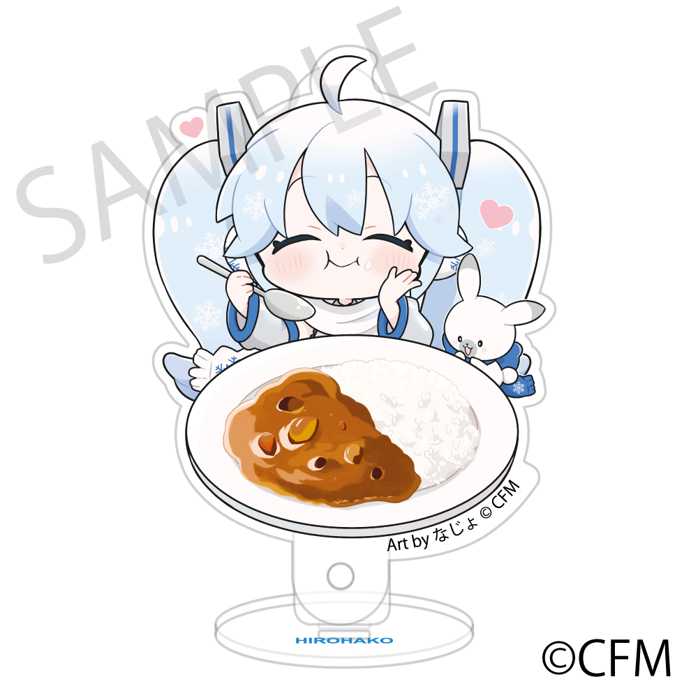 (Goods - Stand Pop) Snow Miku x Hirohako Acrylic Prop and Stand Hakodate Snow Miku - Art by Nazyo