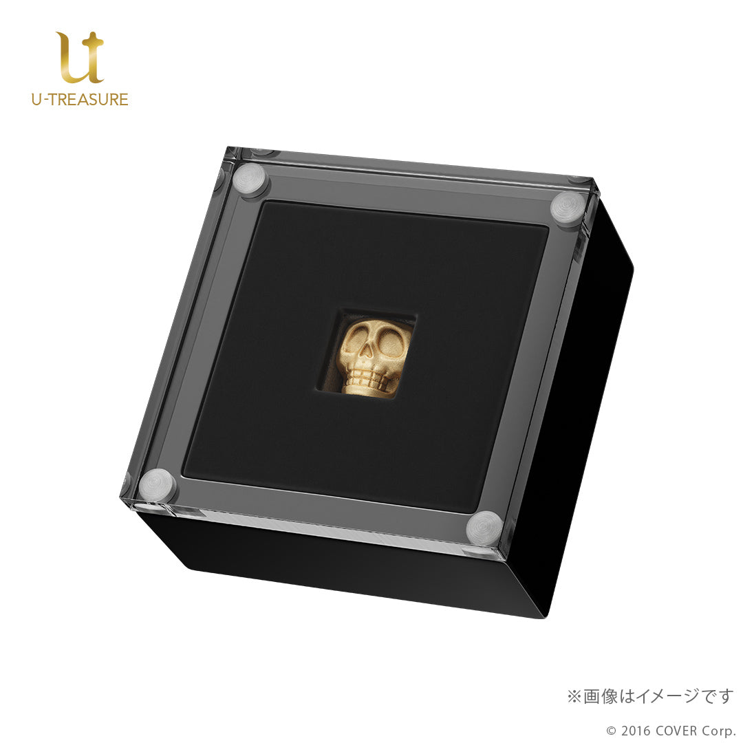 (Goods - Ornament) hololive Houshou Marine Dokuro-kun Miniature Figure - Silver (Yellow Gold Plated){Bonus:Acrylic Stand}