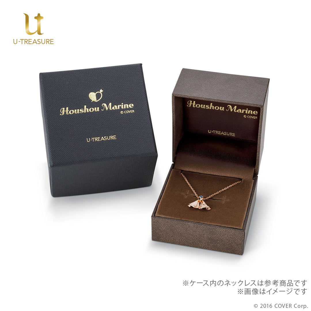 (Goods - Necklace) hololive Houshou Marine Coin Necklace Chain ver. - Silver (Yellow Gold Plated){Bonus:Art Card}