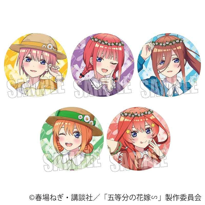 (1BOX=5)(Goods - Badge) The Quintessential Quintuplets Trading Button Badge Picnic ver.