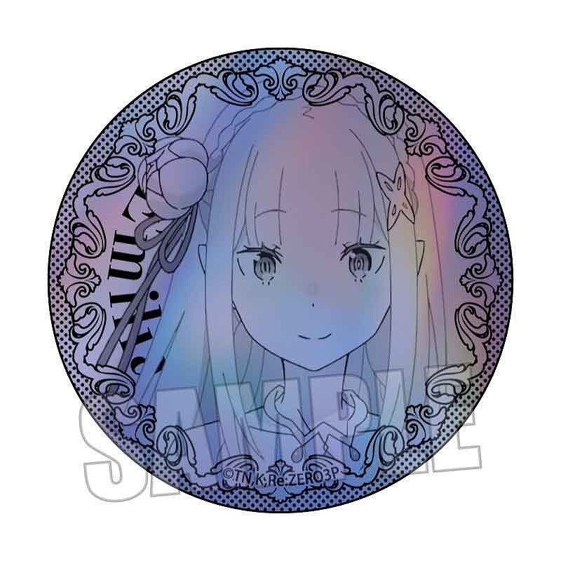 (1BOX=13)(Goods - Badge) Re:Zero - Starting Life in Another World Trading Holographic Button Badge