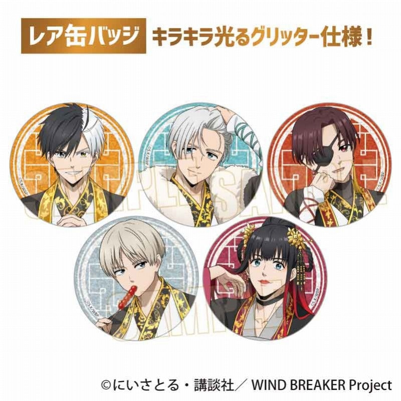 [※Blind](1BOX=6)(Goods - Badge) WIND BREAKER Trading Button Badge Throne ver.