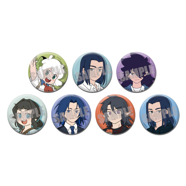 (1BOX=7)(Goods - Badge) The Legend of Hei & Lanxi Zhen: The Legend of Hei Side Story Trading Matte Button Badge Shosho & Summer Night Ver. (7 Types Total)