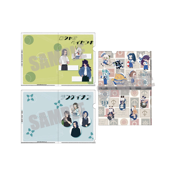 (Goods - Clear File) The Legend of Hei & Lanxi Zhen: The Legend of Hei Side Story A5 Clear File Set Shosho & Summer Night & Sailor Ver.