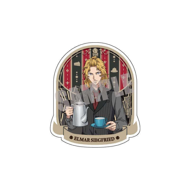 (Goods - Sticker) New Prince of Tennis Die-cut Sticker Elmar Siegfried (Cafe ver.)