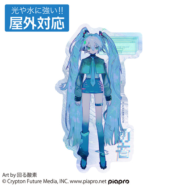 (Goods - Stationery) Hatsune Miku Hatsune Miku Outdoor Compatible Sticker Mawaru Sanso Ver.