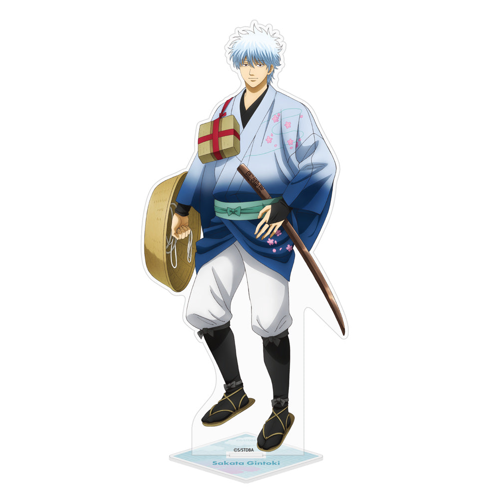 (Goods - Stand Pop) Gintama Exclusive Art Gintoki Sakata Big Acrylic Stand Traveling Outfit Ver.