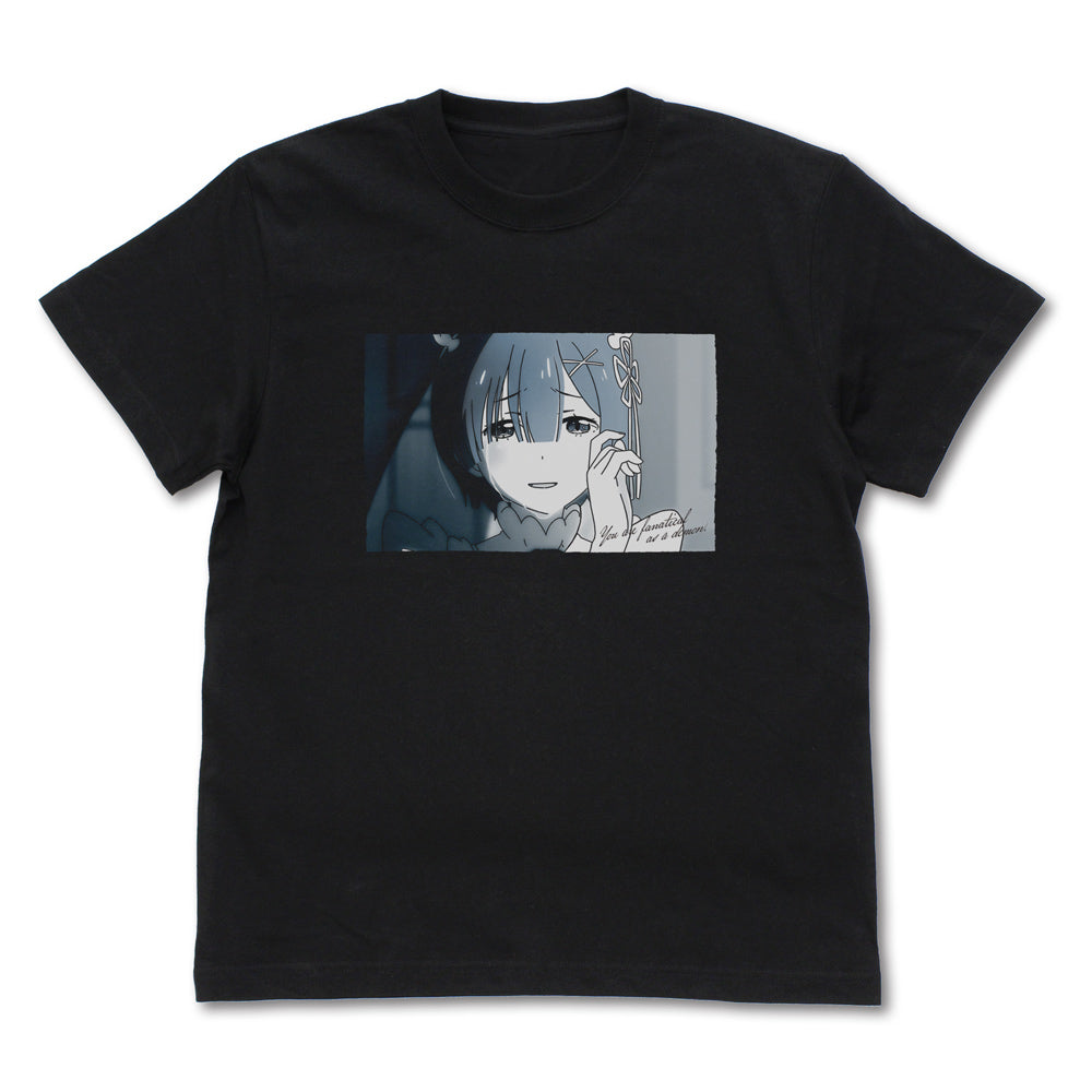 (Goods - Shirt) Re:Zero - Starting Life in Another World "Oni ga Kattemasune" Photo T-Shirt - BLACK S Size