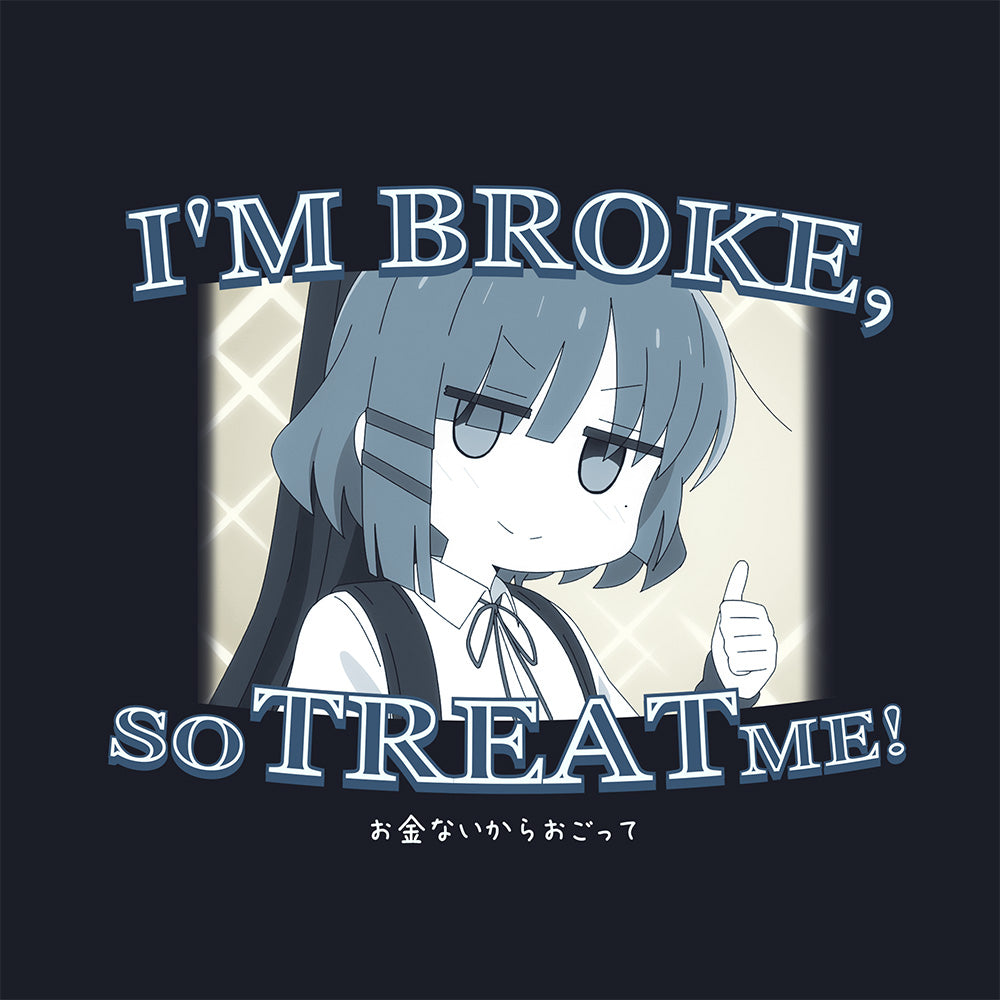 (Goods - Shirt) Bocchi the Rock! Ryo Yamada "I'm Broke, So Treat Me!" T-Shirt - NAVY