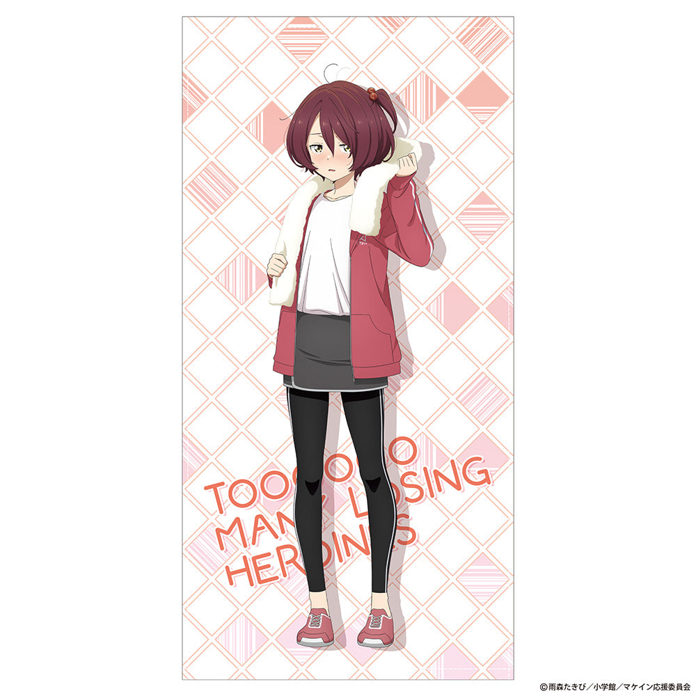 (Goods - Towel) Too Many Losing Heroines! Exclusive Art Chika Komari 120cm Big Towel Running Wear Ver.