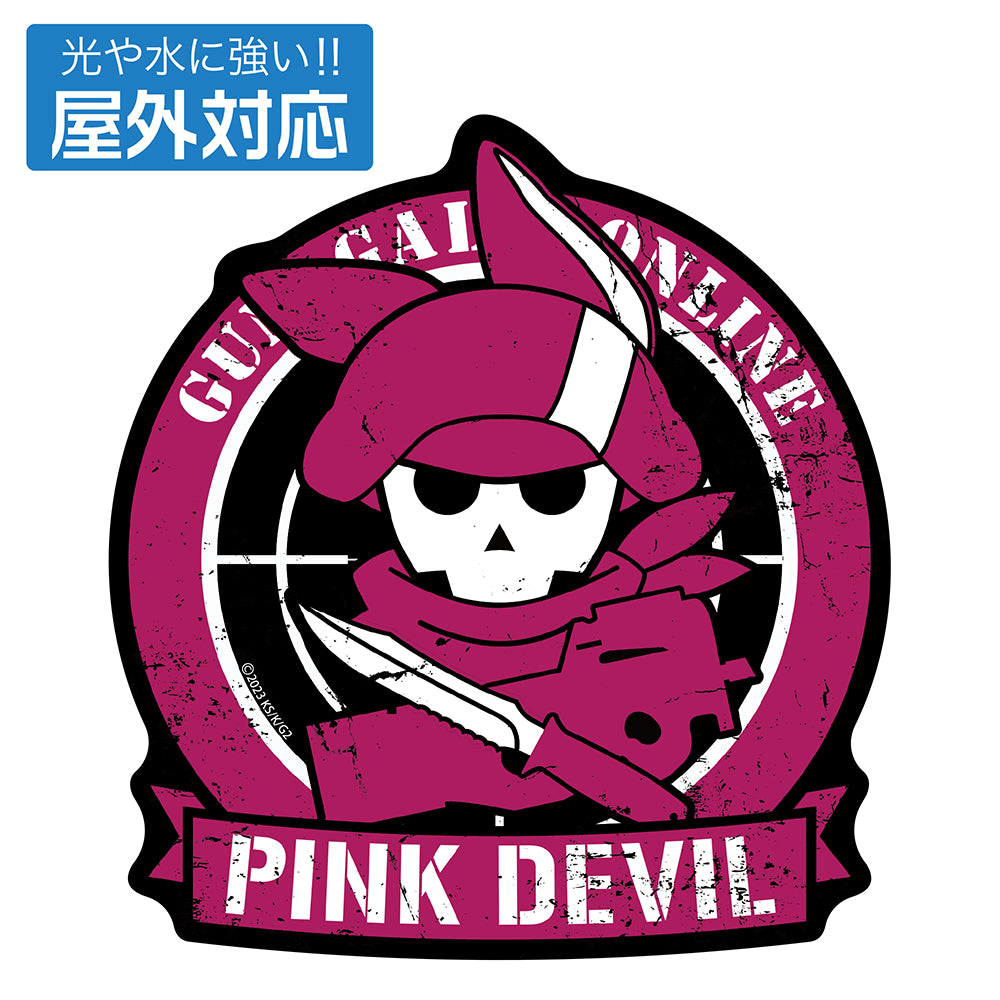 (Goods - Sticker) Sword Art Online Alternative: Gun Gale Online 2 Pink Devil Outdoor Compatible Sticker