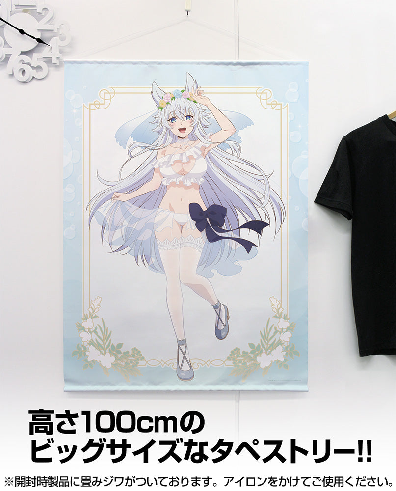 (Goods - Tapestry) Chillin' in Another World with Level 2 Super Cheat Powers Exclusive Art Fenrys 100cm Tapestry Wedding Swimsuit Ver.