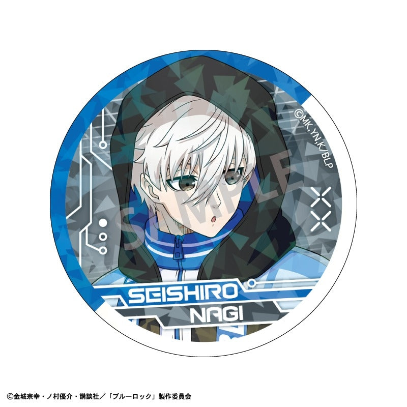 (1BOX=10)(Goods - Badge) Blue Lock Trading Holographic Button Badge "Cyberpunk Revival"