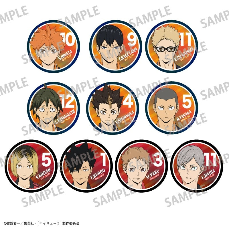 (1BOX=10)(Goods - Badge) Haikyu!! Trading Metallic Button Badge