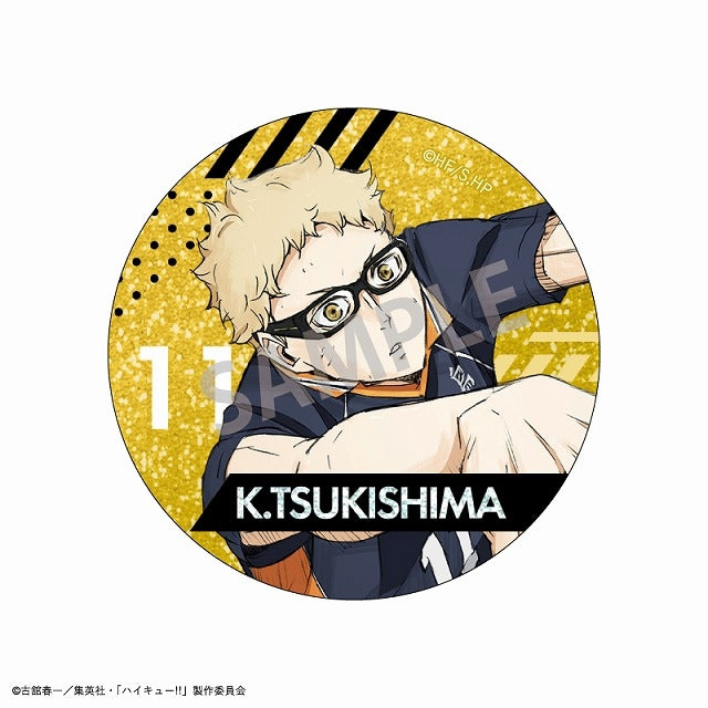 (1BOX=10)(Goods - Badge) Haikyu!! Trading Glitter Button Badge