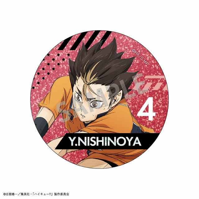 (1BOX=10)(Goods - Badge) Haikyu!! Trading Glitter Button Badge