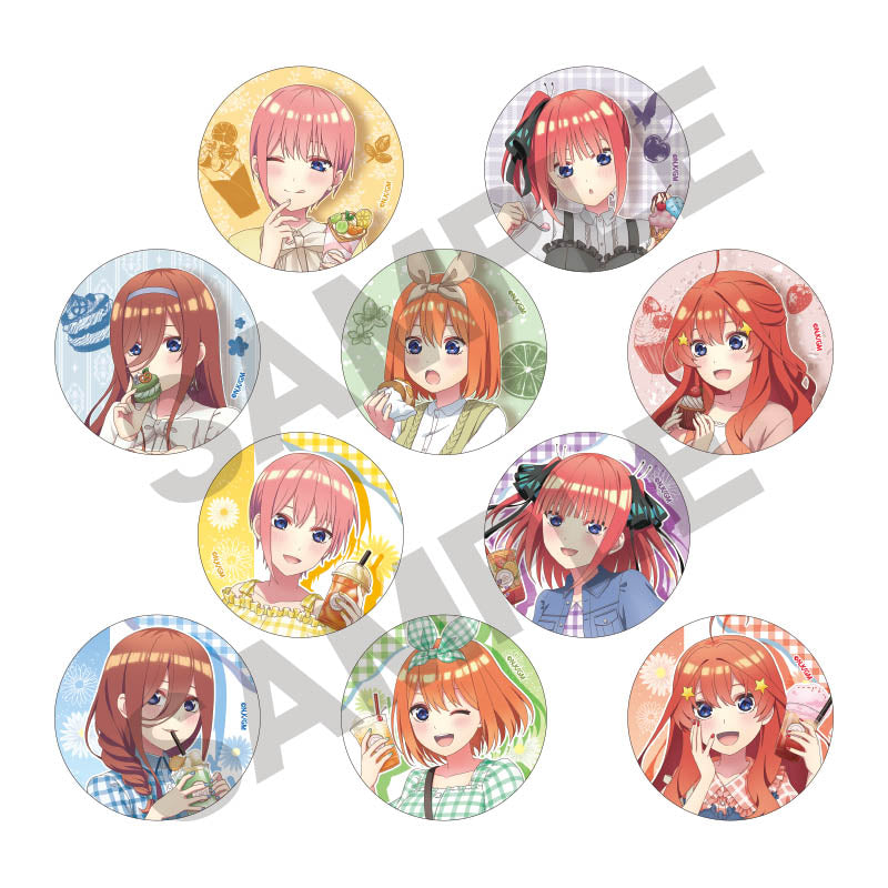 (1BOX=10)(Goods - Badge) The Quintessential Quintuplets The Movie Trading Button Badge (Junk Food)